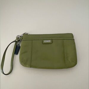Coach Green Leather Wristlet